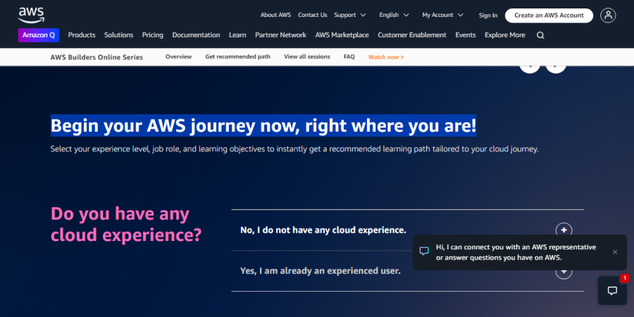 Begin your AWS journey now, right where you are!